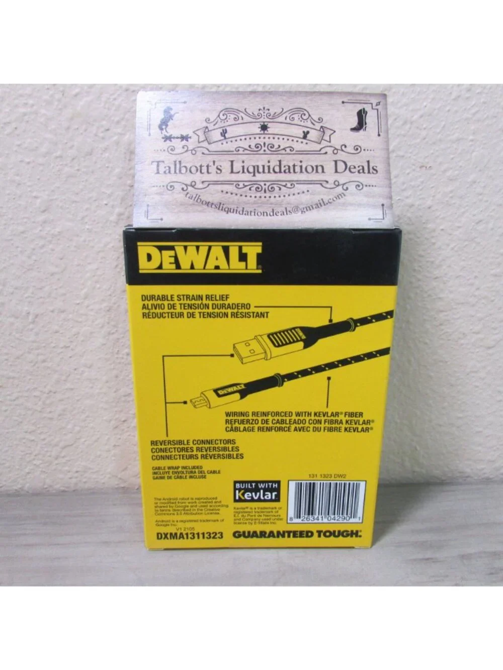 DeWalt Micro USB to USB 10 ft / 3.0 M Android Charging Cord DXMA1311323